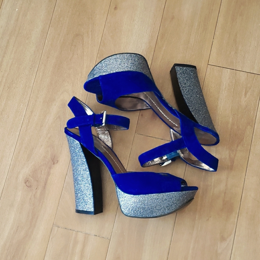 Cobalt Blue Dolce Vita Platform Heels